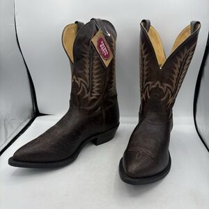 Nocona Boots Mens Size 11 EEE Point Toe Brown Leather Western Cowboy 7682701303